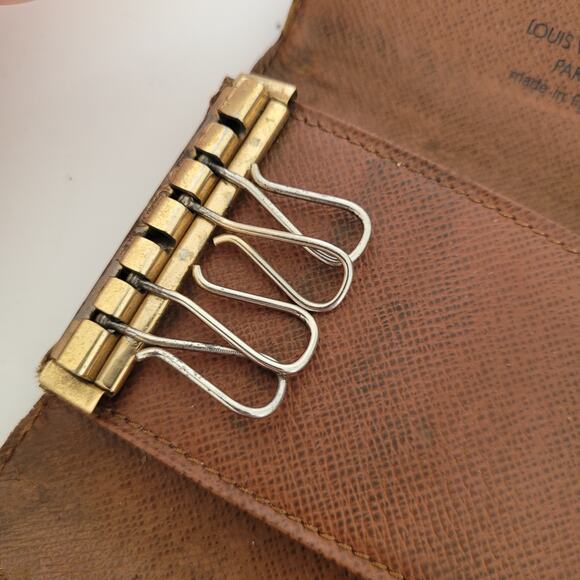 Authentic Louis Vuitton Monogram Multicles 6 Key Hooks Case Brown Small Fair - Picture 5 of 10